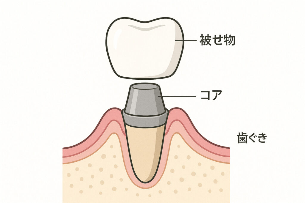 差し歯の構造イラスト