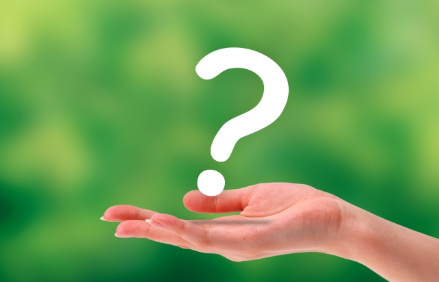 手の上にのったはてな